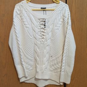 Express cable knit sweater NWT